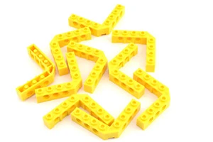 TCM BRICKS Yellow Brick Holes 5x5 Right Angle 1x4-1x4 X10 Compatible Parts - Picture 1 of 1
