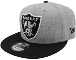 New Era Las Vegas Oakland Raiders Snapback Cap Heather Grey Black 9fifty Limited - Bild 1 von 2