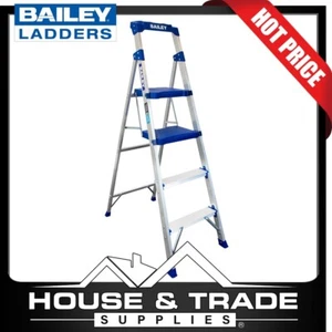 Bailey Twin Platform Stepladder 4 Step 135kg Aluminium FS14041 - Picture 1 of 3