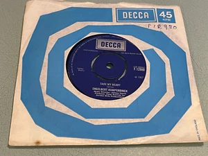 Engelbert Humperdinck - Take My Heart - Vinyl Record 7" Single - 1967 Decca - Picture 1 of 5