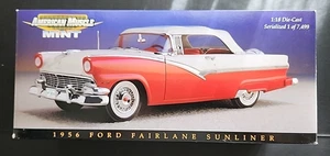 1956 Ford Fairlane Sunliner Convertible ERTL American Muscle Mint #32076 New COA - Picture 1 of 24