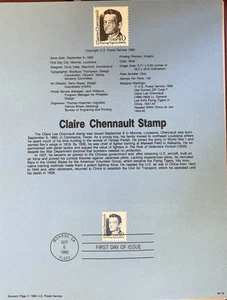 USPS Souvenir Página 2187 General Claire Chennault China Monroe Louisiana - Imagen 1 de 1
