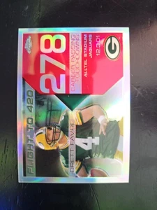 Brett Favre Flight To 420 Topps Chrome #278 rifrattore rosso 2007 #'d /10 Packers - Foto 1 di 2