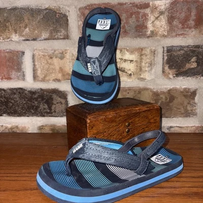 Chanclas Reef Unisex Niños Tanga Niños Niños Azul Verde Talla 11 Zapatos de Verano Foto 1 de 4