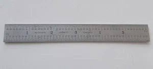 Starrett Nº C604RE Vintage Metal 6" Regla Templada Athol, Mass - Imagen 1 de 3