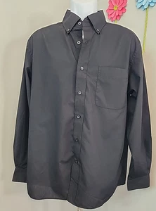 Port Authority Black Button Up Shirt Mens Size M Chest 45 Long Sleeves 321-35434 - Picture 1 of 5