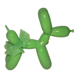 Way To Celebrate Balloon Dog Decorative Figure 9.5" Lime Green With Tutu - Picture 1 of 6