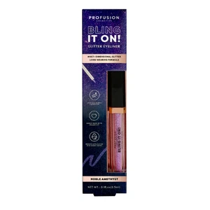 Profusion Cosmetics Bling It On Liquid Pink Glitter Eyeliner in Noble Amethyst - Picture 1 of 6