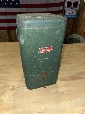 Vintage Coleman Lantern And Metal Case Untested See Photos - Image 1 of 4