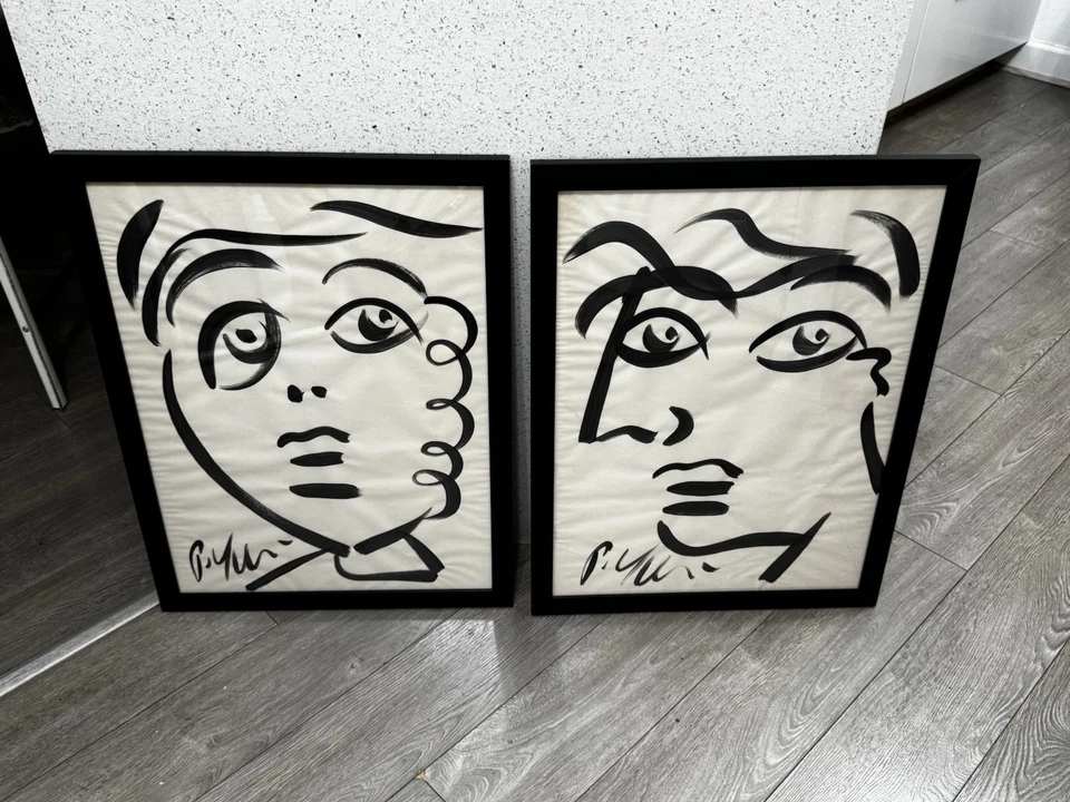 Peter Robert Keil DOS PINTURAS ENMARCADAS ÚNICAS calidad - 20”x26” cada una enmarcada. Foto 1 de 4