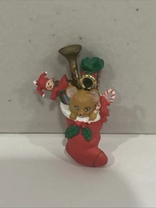 Medias de Papá Noel pequeñas maravillas vintage adorno miniatura 1992 Enesco vintage - Imagen 1 de 6