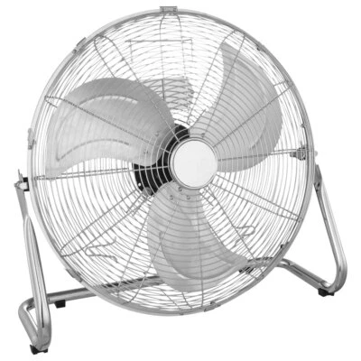 Stehventilator Bodenventilator Standventilator Metall chrom Lüfter 3 Stufen 35,5 - Bild 1 von 4