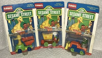 Camión de volteo 3 Playskool Sesame Street Grover’s Wagon Big Birds Oscar Bulldozer Foto 1 de 4