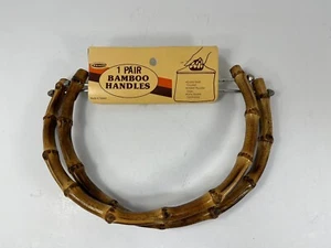 Vintage Penn 1 Pair Bamboo Purse Handles New - Imagen 1 de 6