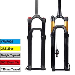 29er Air Suspension Fork 100*15mm Thru Axle Disc 27.5er Mtb Forks 130mm Travel - Picture 1 of 14
