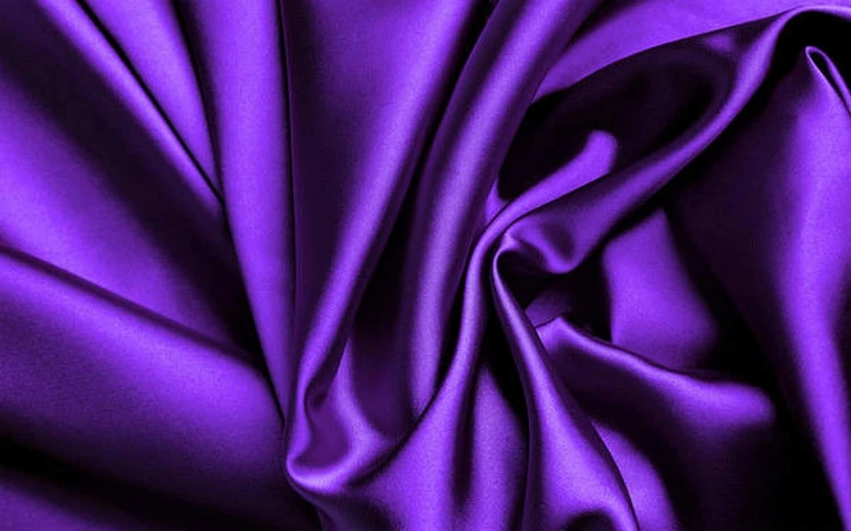 Indian Satin Fabric 4YD Dressmaking Tunic Top Material Sewing Purple Fabric 44"W - Image 1 of 1