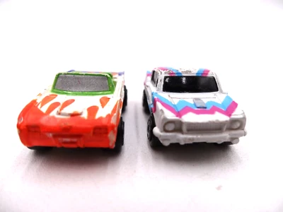Galoob Micro Machines 65 Ford Mustang # 28 and 1963 Ford Thunderbird convertible - Image 1 of 4