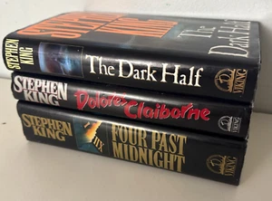 Stephen King HC Books Lot Dark Half / Midnight / Dolores VTG Viking - Picture 1 of 22