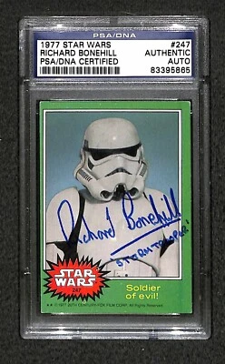 Richard Bonehill "Stormtrooper" 1977 Topps STAR WARS Signed Rookie Card PSA (RC) - Image 1 of 2