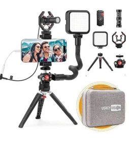 USKEYVISION Smartphone Vlogging Video & Microphone Kit-iPhone/Android-NEW! - Picture 1 of 13