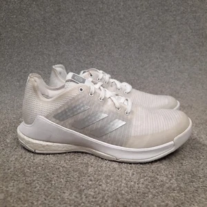 Adidas CrazyFlight Women's Volleyball Shoes Sneaker Size 7 White Grey HR0635 - Picture 1 of 9
