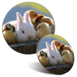 Mouse Mat & Coaster Set - Baby Bunny Rabbit and Chicks  #44195