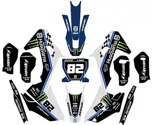 Kit gráfico para Husqvarna TC FC FS FX 125 250 350 450 2019-2022 calcomanías personalizadas - Imagen 1 de 1