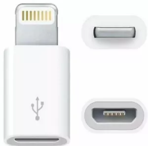 Micro USB To 8Pin iPhone Cable Adapter Android To iPhone iPads Converter 5 PACK - Picture 1 of 3