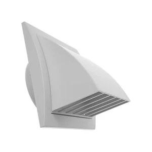 4'' Inch Exhaust Hood Vent with Rain Cover and Flap White Indoor and Outdoor ... - Picture 1 of 8