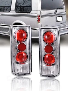 Pair Chrome Housing Taillights for 1985-2005 GMC Safari and Chevy Astro Van - Bild 1 von 3