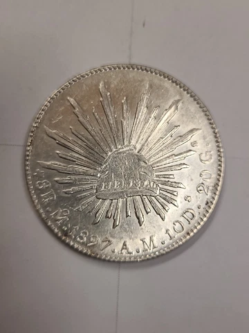 1897 Mo AM 8 Reales Silver Mexican Libertad Cover