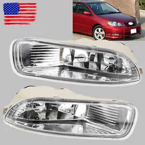 Front Bumper Lamps Fog Lights Pair Right Left For Toyota Corolla 2003-2004 1.8L - Picture 1 of 9