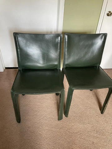 Mario Bellini for Cassina "Cab" Green Saddle R-2 Cover