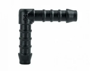4x Schlauchverbinder RGV 8 mm 8mm Winkel 40 mm Kunststoff schwarz 103D - Bild 1 von 5