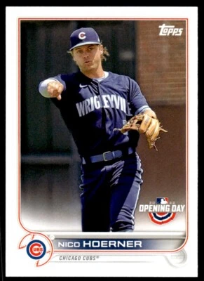 2022 Topps Opening Day Nico Hoerner Chicago Cubs #147 - Image 1 of 2