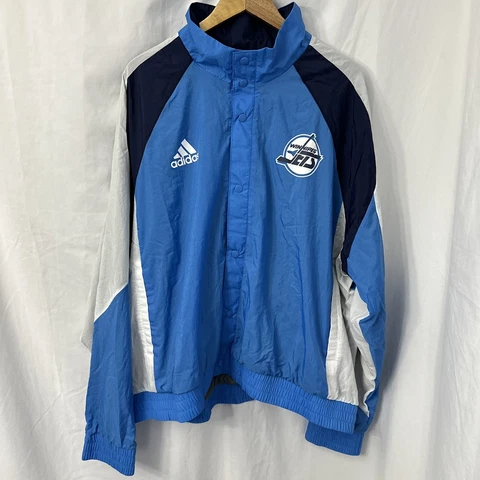 Adidas NHL Winnipeg Jets Jacket Men's 3XL Reverse Retro Full Snap New With Tags Cover