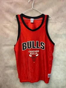 Vintage Logo 7 Men's Size XL NBA Chicago Bulls Red Basketball Jersey 90s - Picture 1 of 5