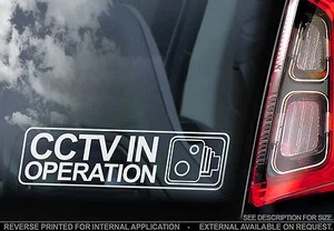 'CCTV en funcionamiento' - Adhesivo para ventana - Letrero de seguridad para cámara en automóvil, hogar, calcomanía - Imagen 1 de 1