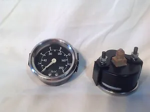 52mm 2" AIR PRESSURE  GAUGE 200 PSI 14 BAR 1/8 BSP REAR CONNECTION GLASS LENS - Picture 1 of 4