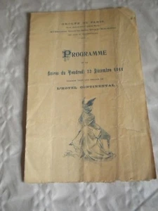 Vintage Programm Theater Groupe de Paris 1911 Asile de nuit Hotel continental - Bild 1 von 2