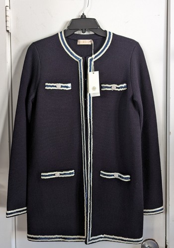 Cappotto Kendra Tory Burch bordo paillettes $698 taglia small