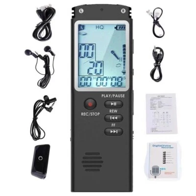 32G Voice Activated Mini Spy Digital Sound Audio Recorder Dictaphone MP3 Player - Image 1 of 4