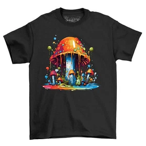 Muchroom Paint Drip Design t-shirt - Funny and Trippy! Funny t-shirt, Unisex Pri - Picture 1 of 38