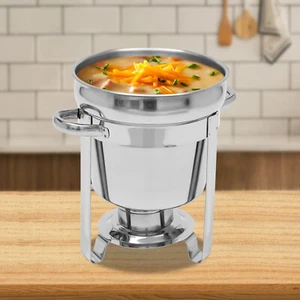 Juegos de platos para frotar redondos buffet catering restaurante chafer calentador de alimentos 7,4 cuartos - Imagen 1 de 12