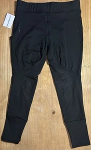 GS Equestrian Collant da Equitazione Donna con Tasca per Telefono, Nero, UK 18. Nuovo Con Etichetta - Foto 1 di 11