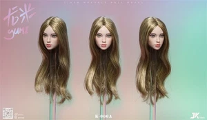 JKTOYS K-006A 1/6 Female Long Hair Beauty Girl Yumi Moveable Eyes Head Sculpt - Picture 1 of 5