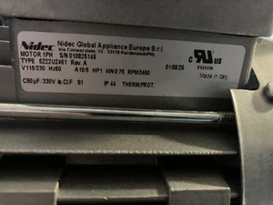 NIDEC Global Appliance Pumpenmotor 1 PS 115-230/60 1PH Typ 5222U2461 - 3450 U/min - Bild 1 von 10