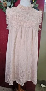 Hinge Womens lace, fringe sleeveless sheath dress with liner Size 1 - Picture 1 of 10