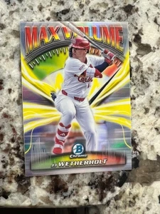 2025 BOWMAN CHROME MAX VOLUME INSERT RC CARD CARDINALS JJ WETHERHOLT #MV-6 - Picture 1 of 1