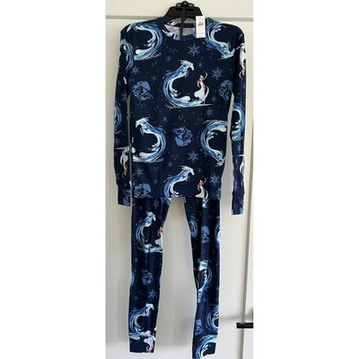 Conjunto de pijama orgânico GAP Kids Disney Frozen 2 Elsa tamanho 14 azul novo com etiquetas - Imagem 1 de 3